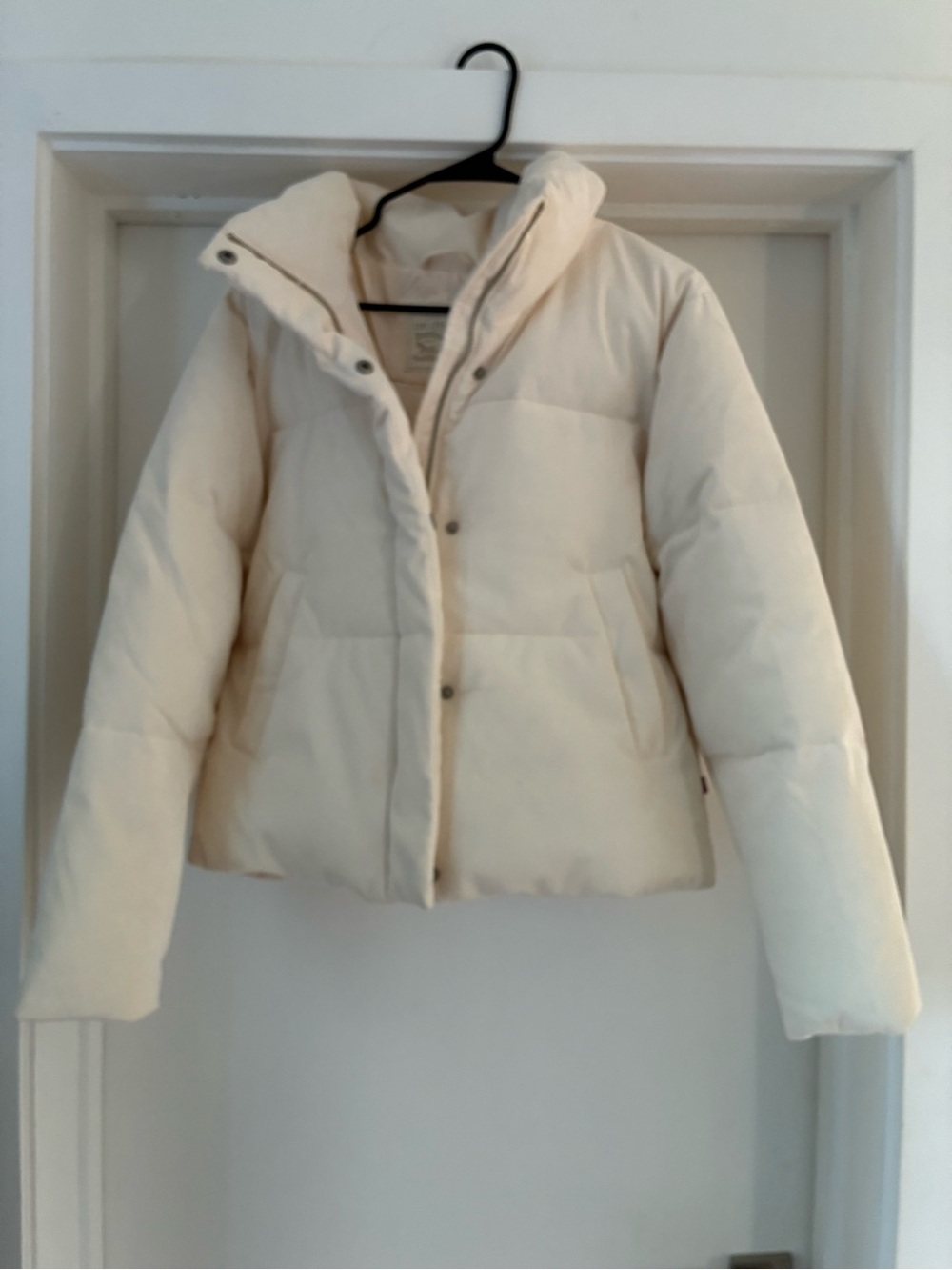 Women's Levi Cream Puffer Jacket - Insulated Winter Coat